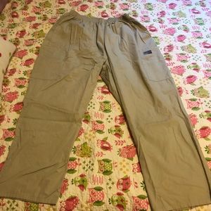Khaki scrub pants